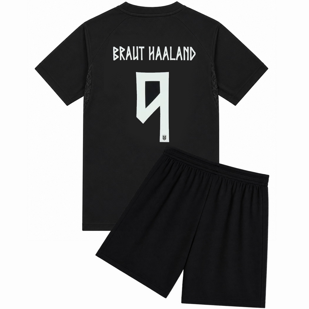 2026 Erling Haaland Norway #9 Away Youth Soccer Jersey