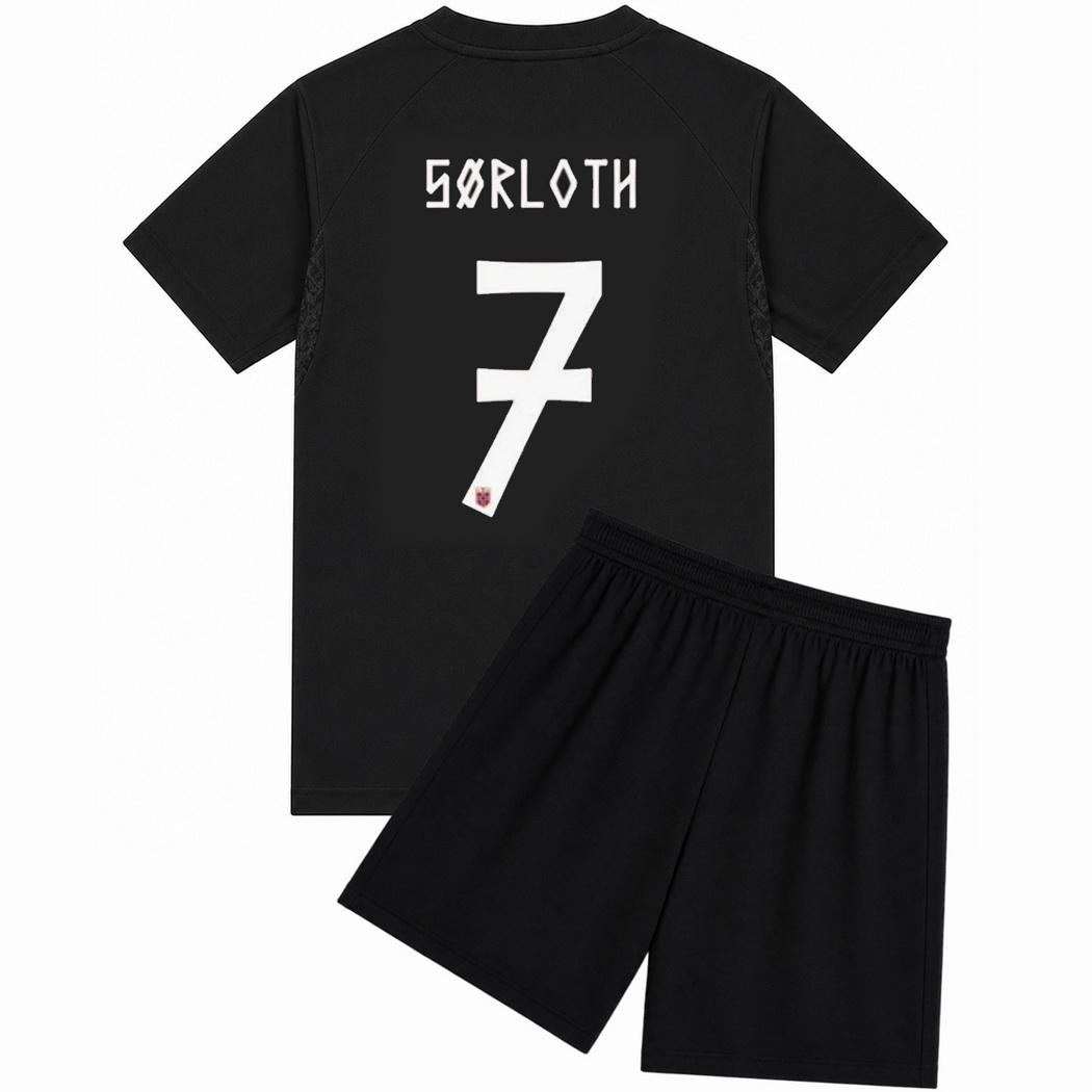 2026 Alexander Sorloth Norway #7 Away Youth Soccer Jersey