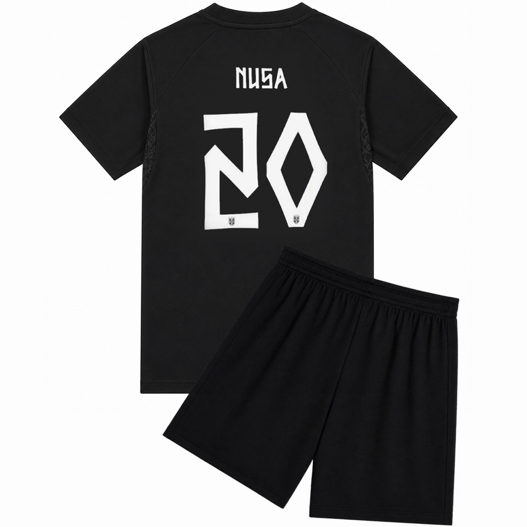 2026 Antonio Nusa Norway #20 Away Youth Soccer Jersey