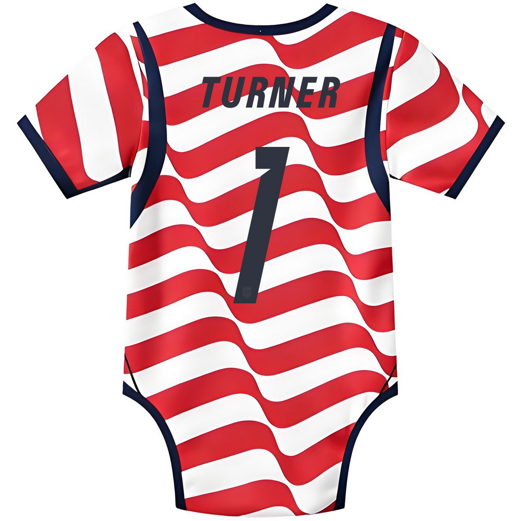 Matt Turner White/Red Baby Bodysuit 2026 USA Jersey