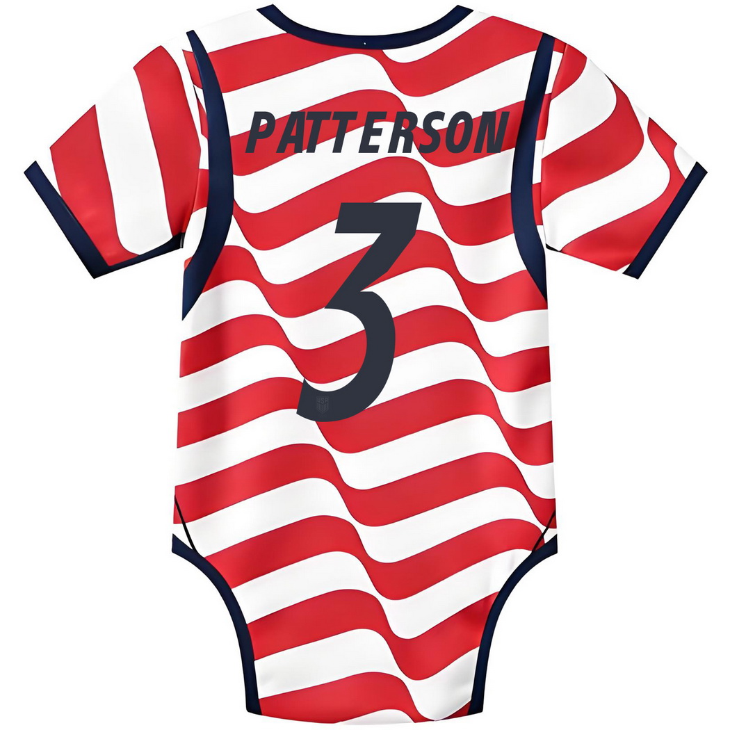 Avery Patterson White/Red Baby Bodysuit 2026 USA Jersey