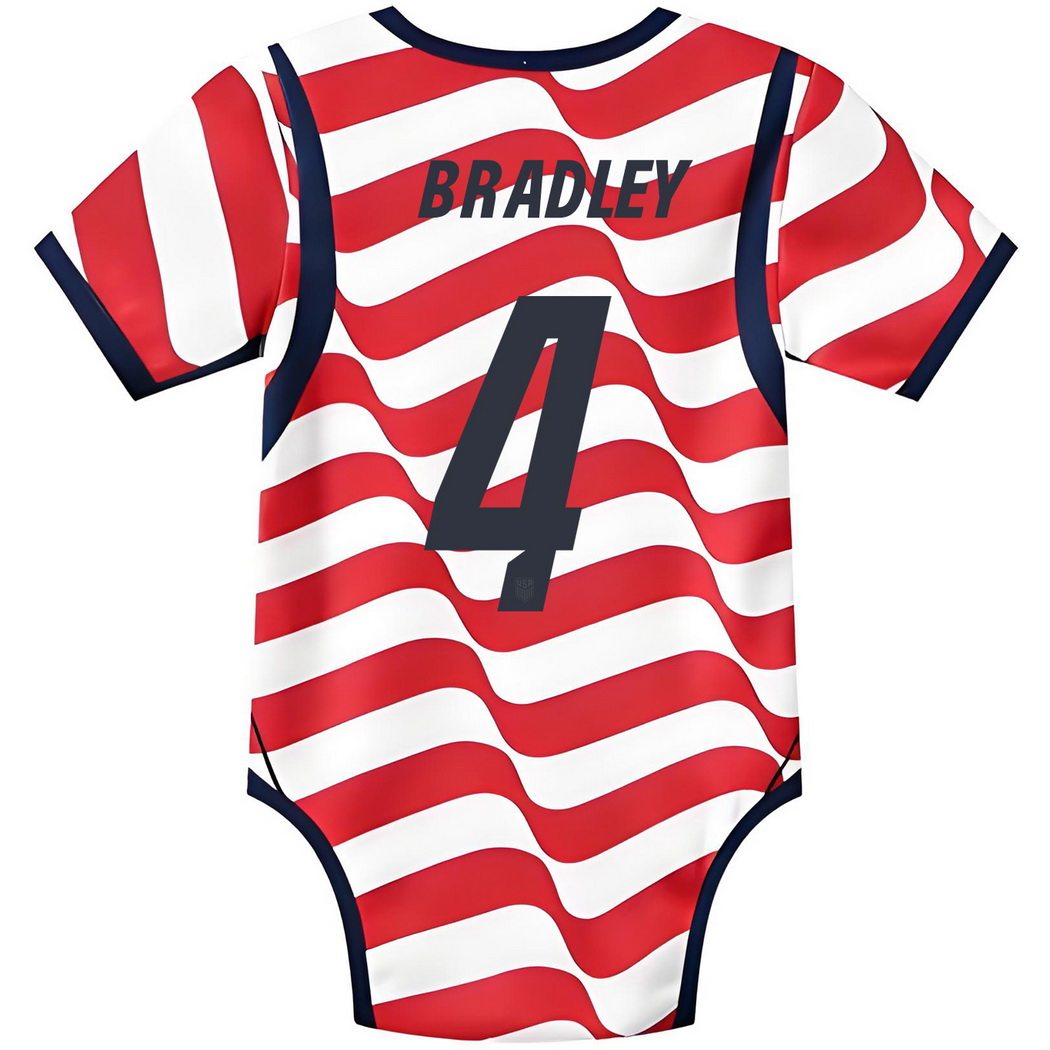 Michael Bradley White/Red Baby Bodysuit 2026 USA Jersey