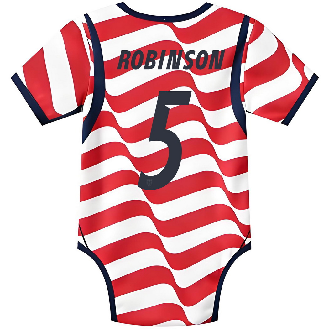 Antonee Robinson White/Red Baby Bodysuit 2026 USA Jersey