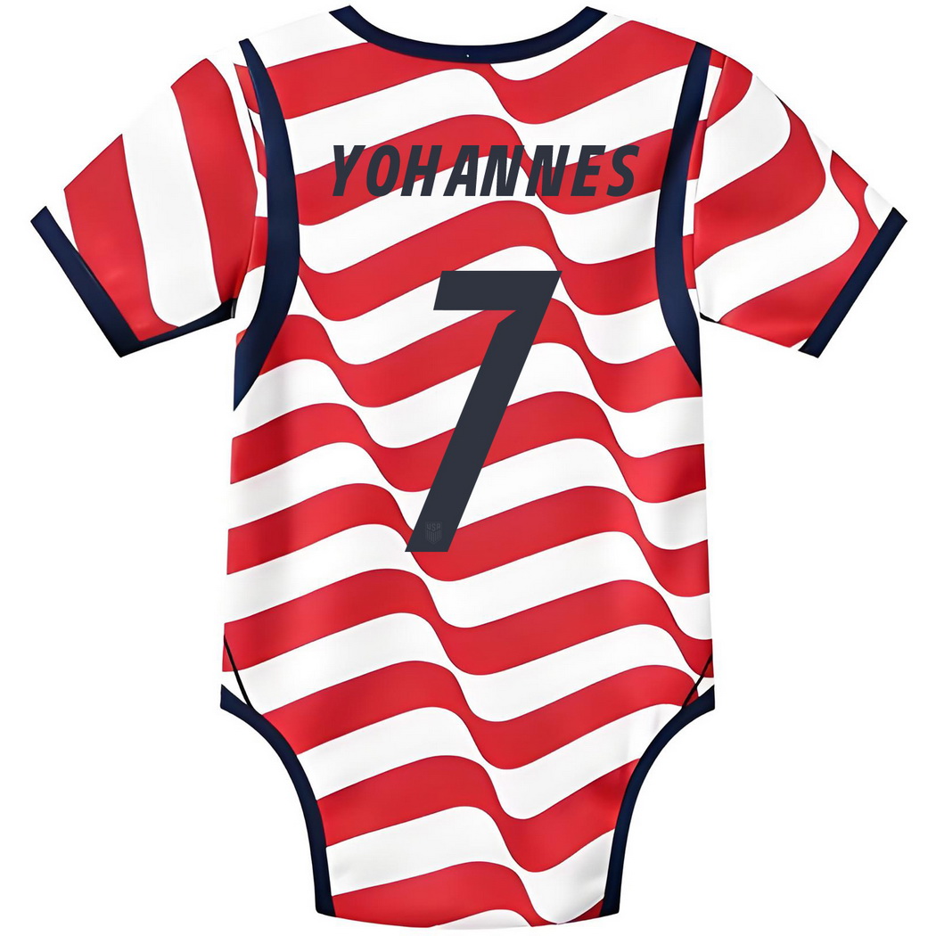 Lily Yohannes White/Red Baby Bodysuit 2026 USA Jersey