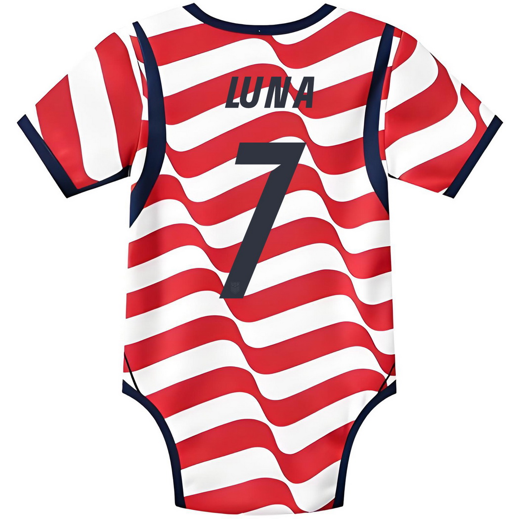 Diego Luna White/Red Baby Bodysuit 2026 USA Jersey