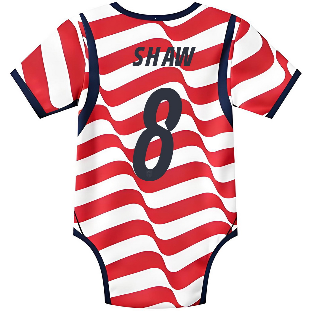 Jaedyn Shaw White/Red Baby Bodysuit 2026 USA Jersey