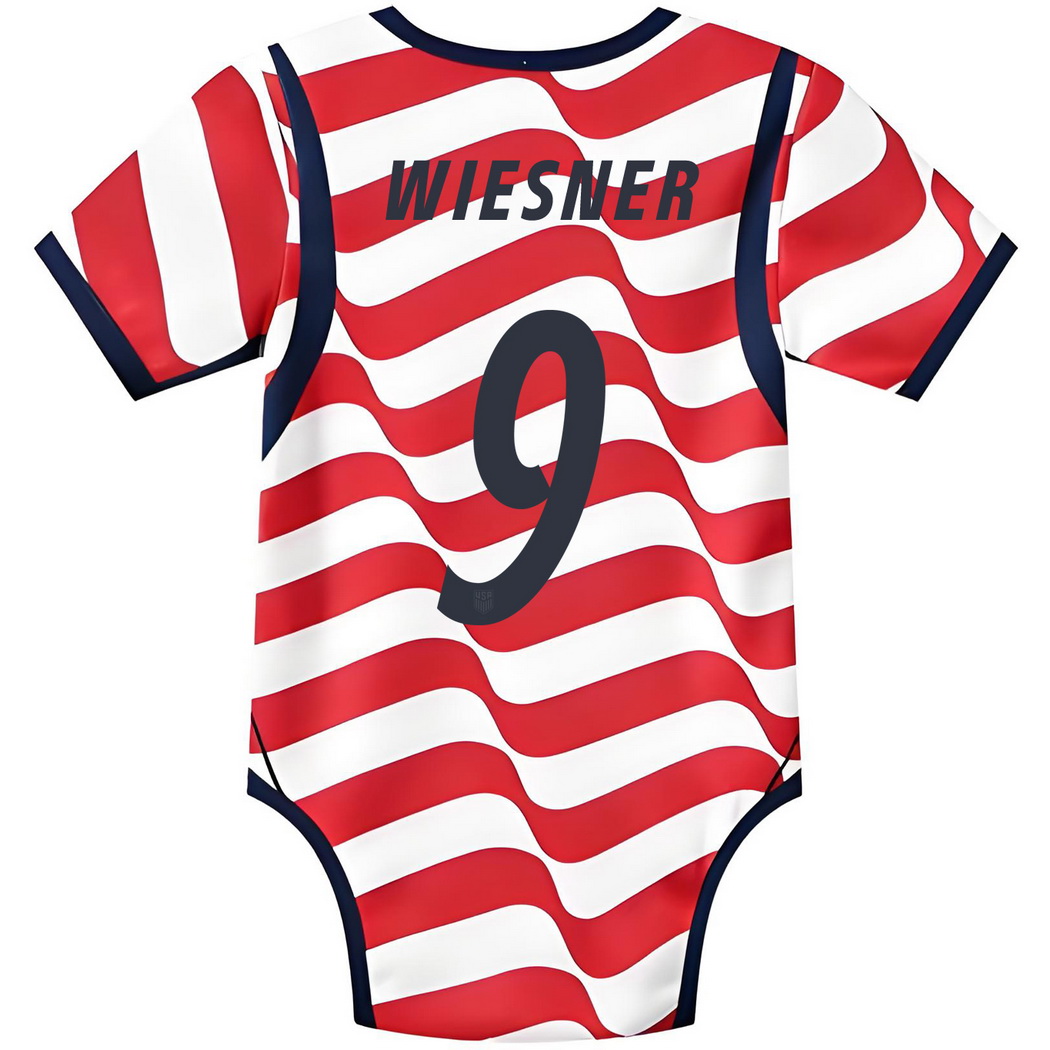 Kate Wiesner White/Red Baby Bodysuit 2026 USA Jersey