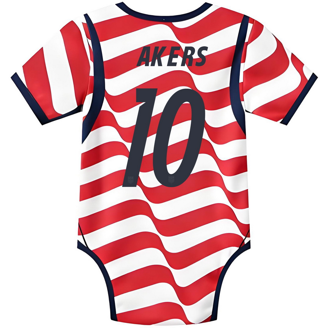 Michelle Akers White/Red Baby Bodysuit 2026 USA Jersey