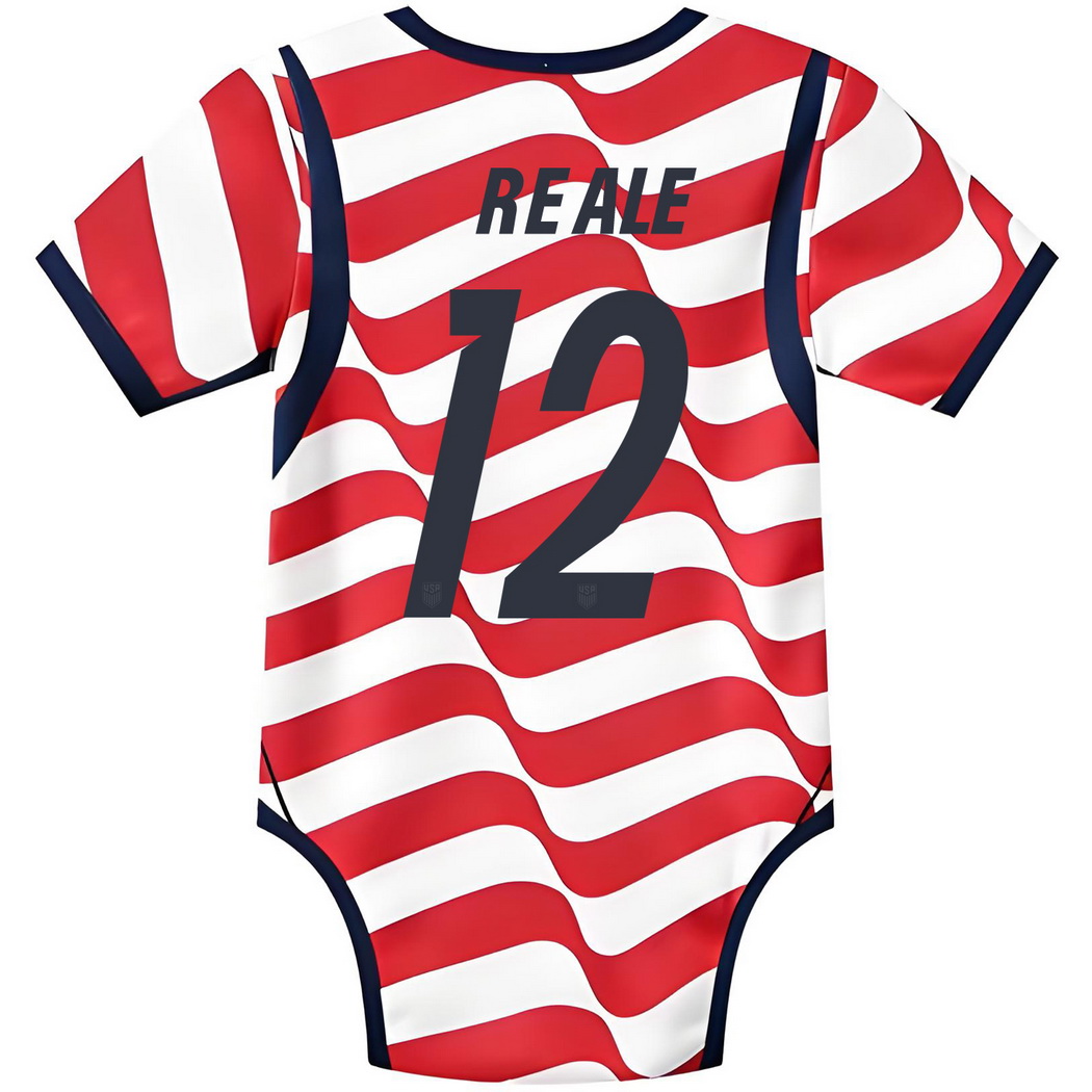 Lilly Reale White/Red Baby Bodysuit 2026 USA Jersey