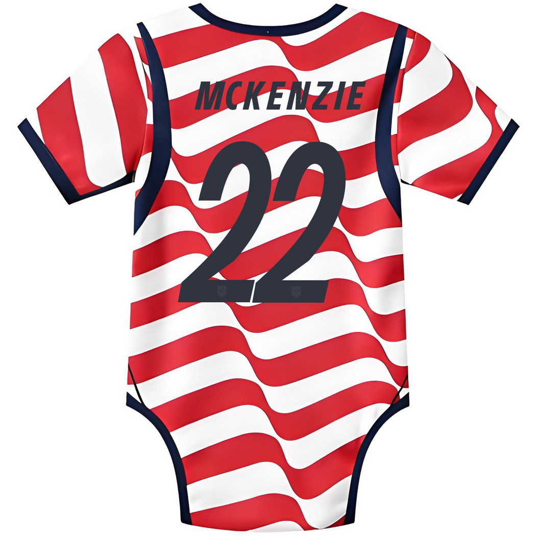 Mark McKenzie White/Red Baby Bodysuit 2026 USA Jersey