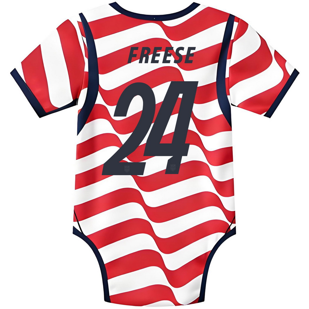 Matt Freese White/Red Baby Bodysuit 2026 USA Jersey