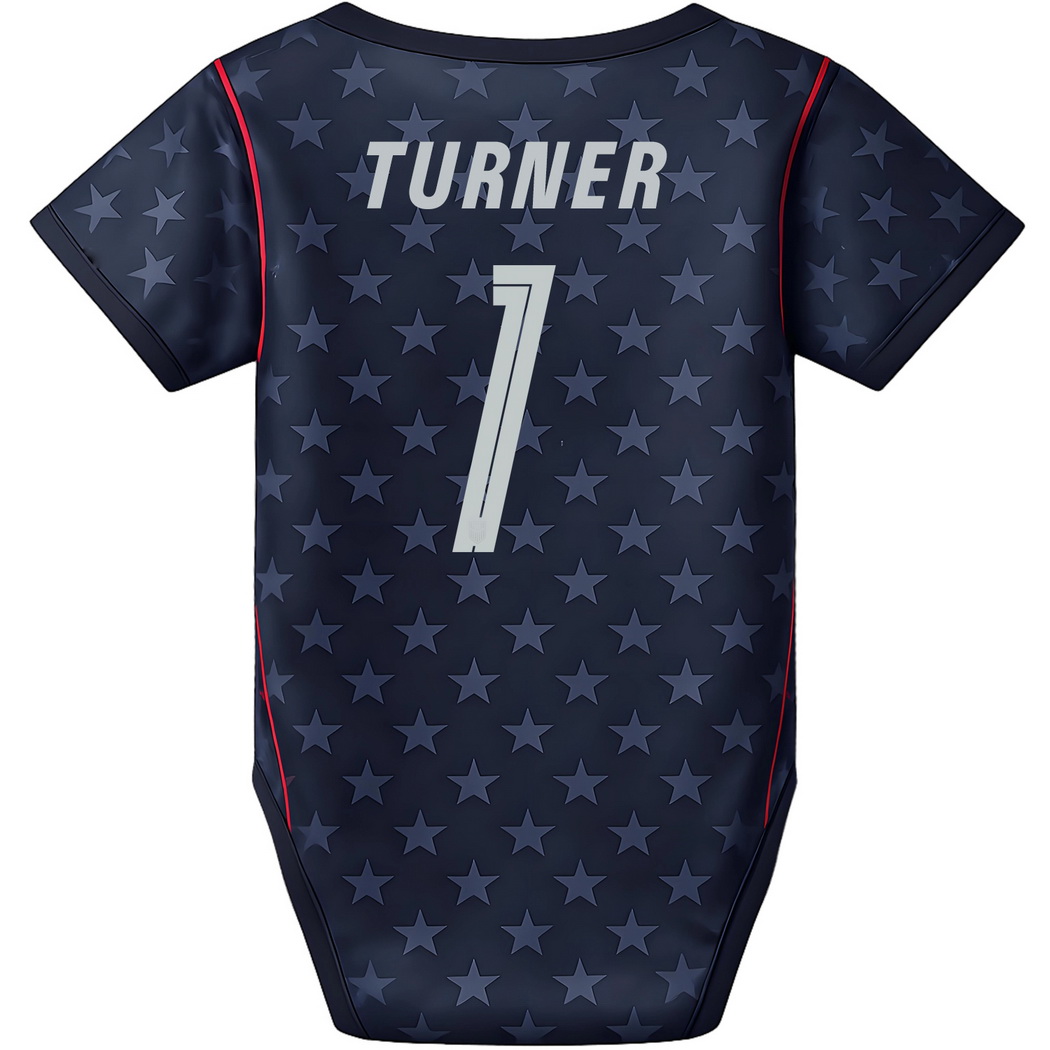 Matt Turner Blue Baby Bodysuit 26/27 USA Soccer Jersey