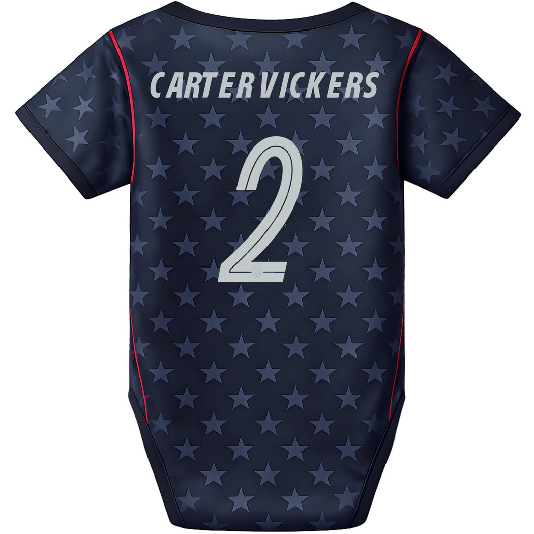 Cameron Carter-Vickers Blue Baby Bodysuit 26/27 USA Soccer Jersey