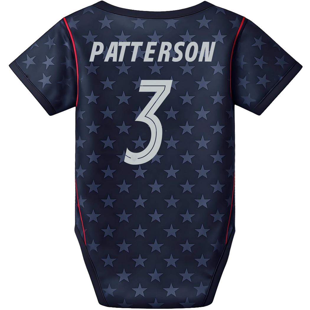 Avery Patterson Blue Baby Bodysuit 26/27 USA Soccer Jersey