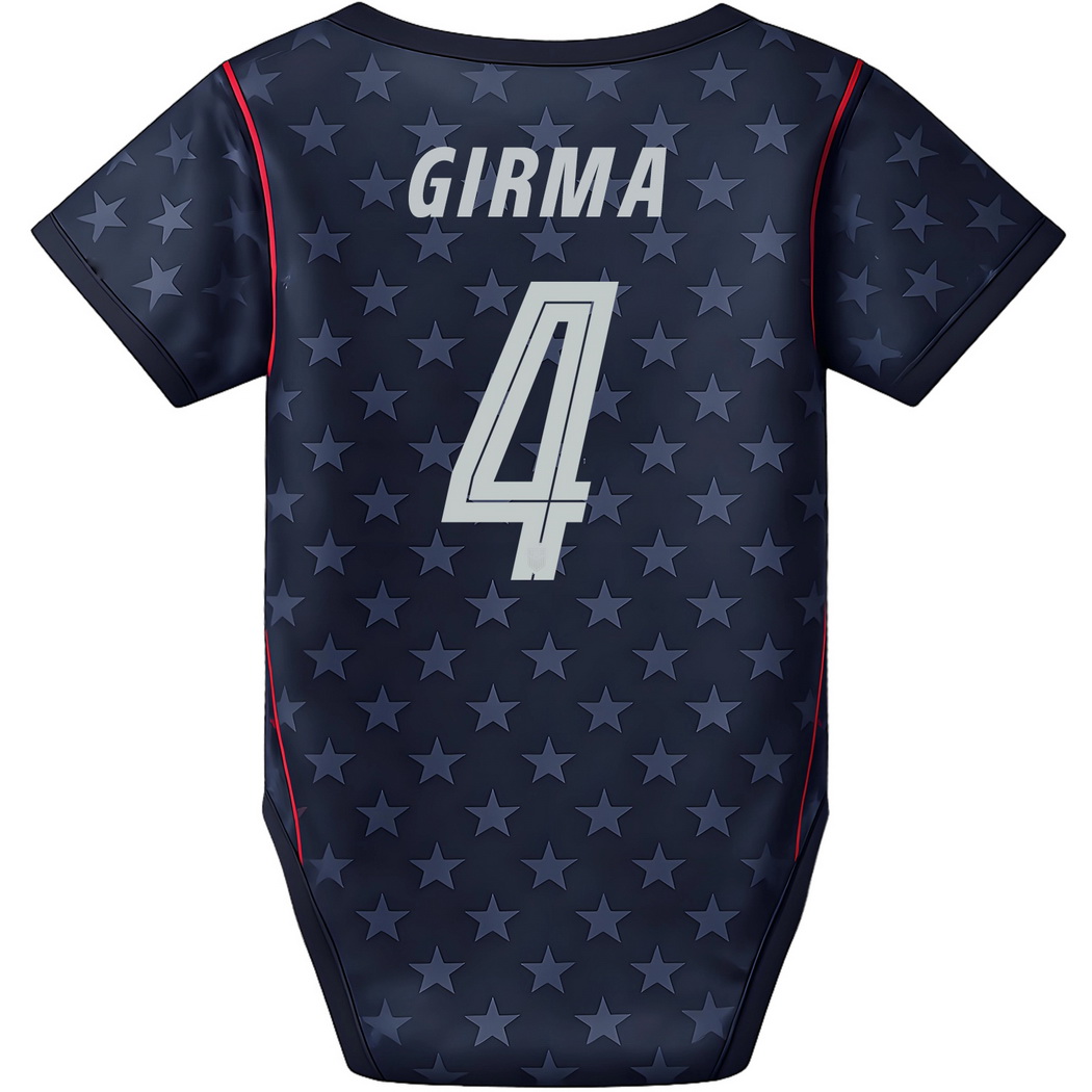 Naomi Girma Blue Baby Bodysuit 26/27 USA Soccer Jersey