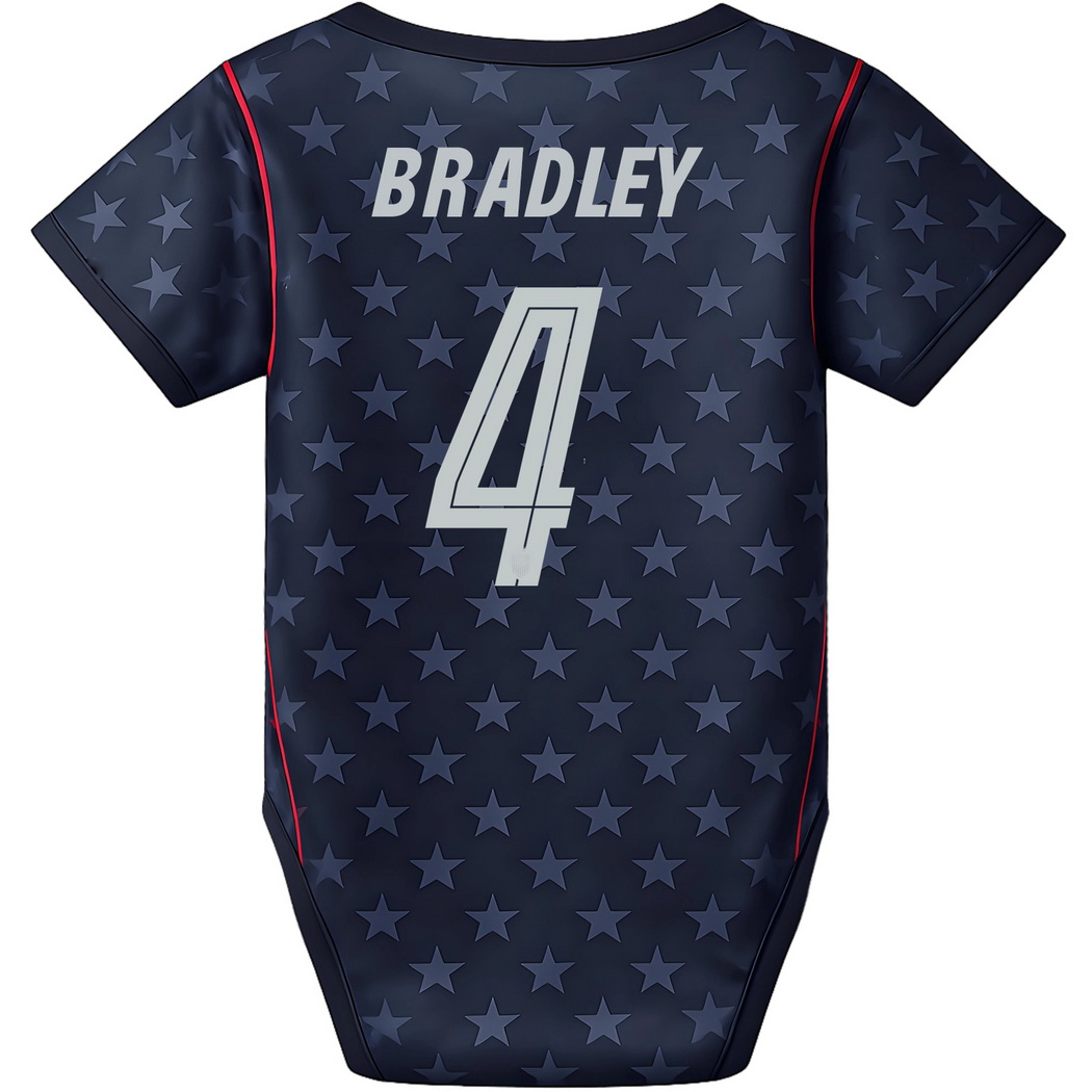 Michael Bradley Blue Baby Bodysuit 26/27 USA Soccer Jersey
