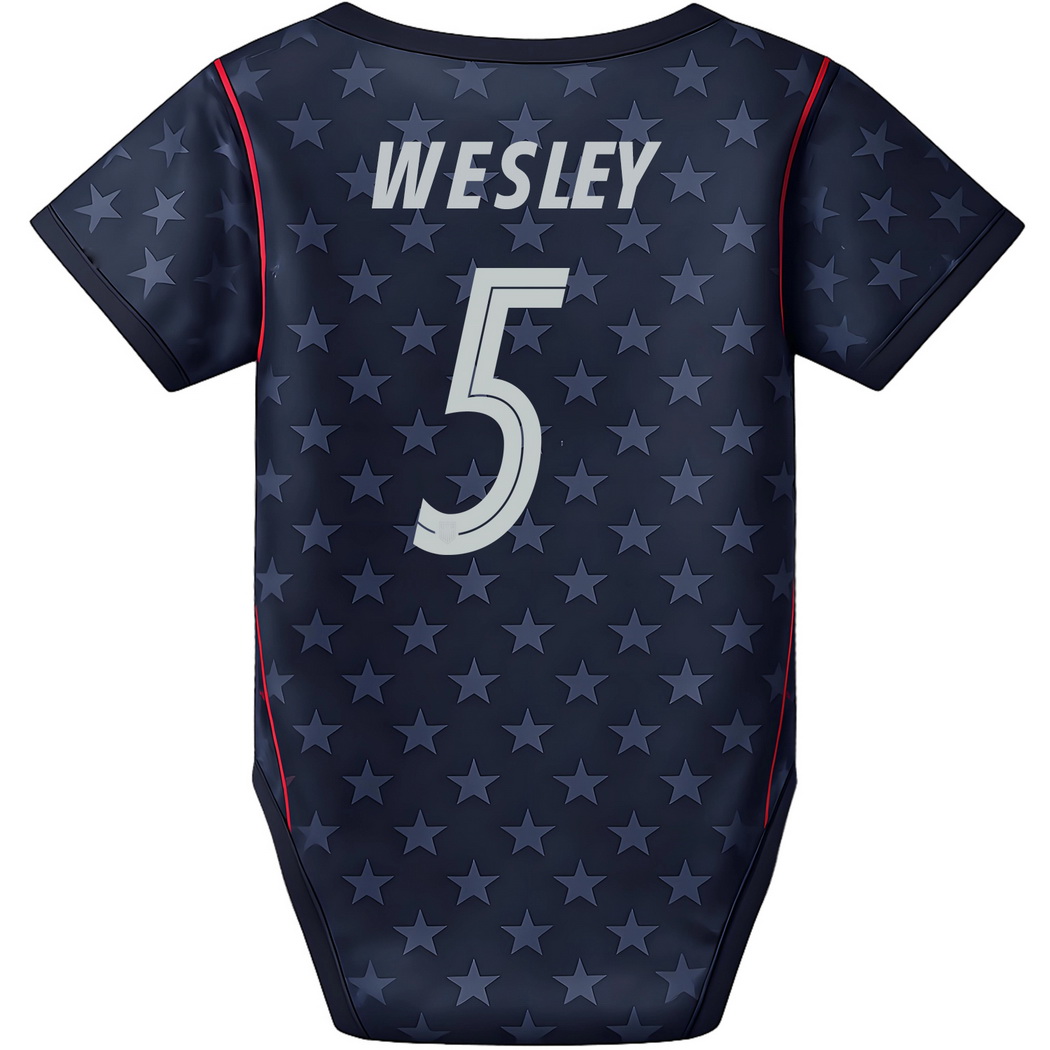 Kennedy Wesley Blue Baby Bodysuit 26/27 USA Soccer Jersey