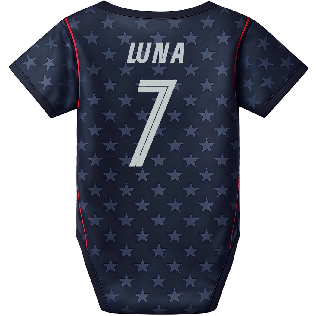 Diego Luna Blue Baby Bodysuit 26/27 USA Soccer Jersey