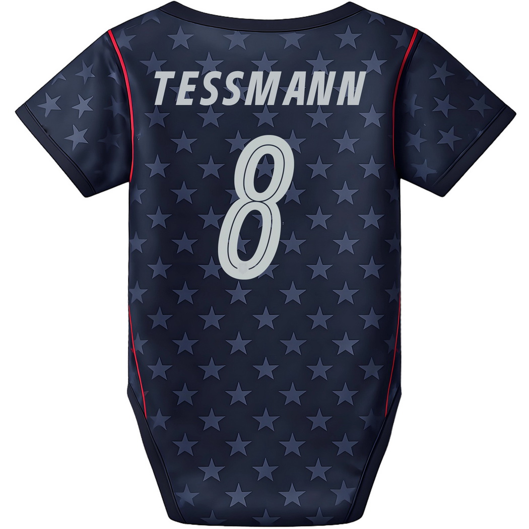 Tanner Tessmann Blue Baby Bodysuit 26/27 USA Soccer Jersey
