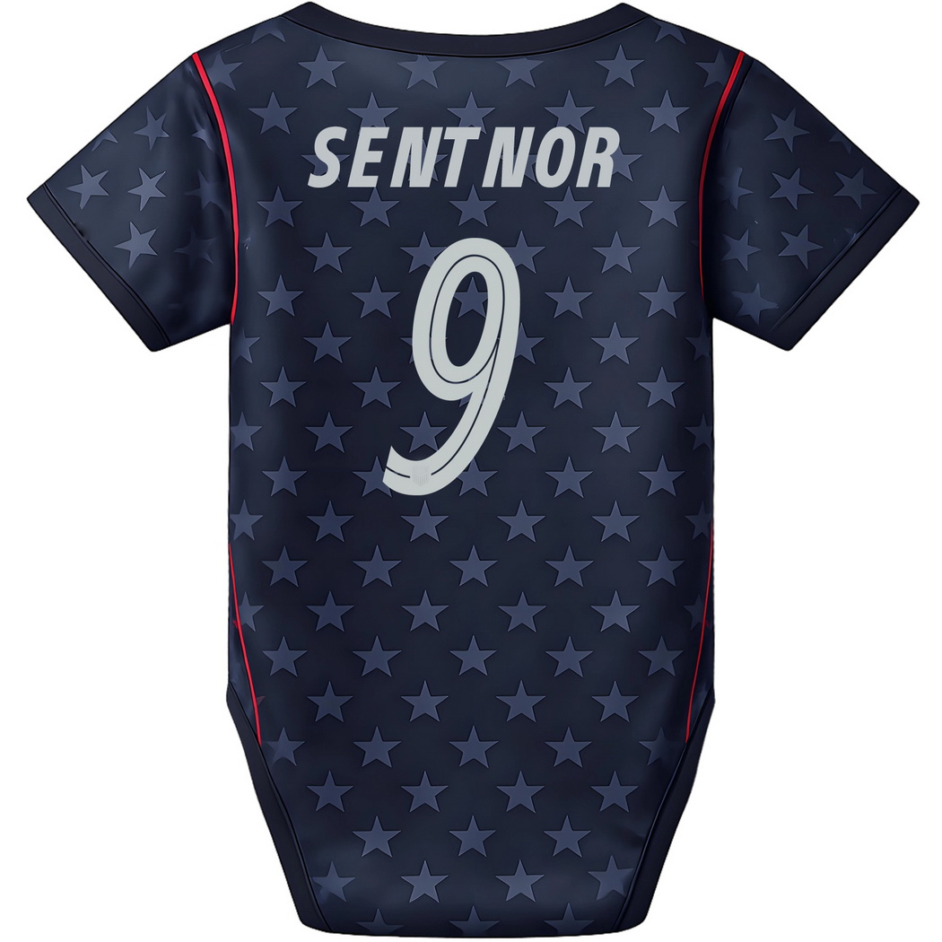 Ally Sentnor Blue Baby Bodysuit 26/27 USA Soccer Jersey