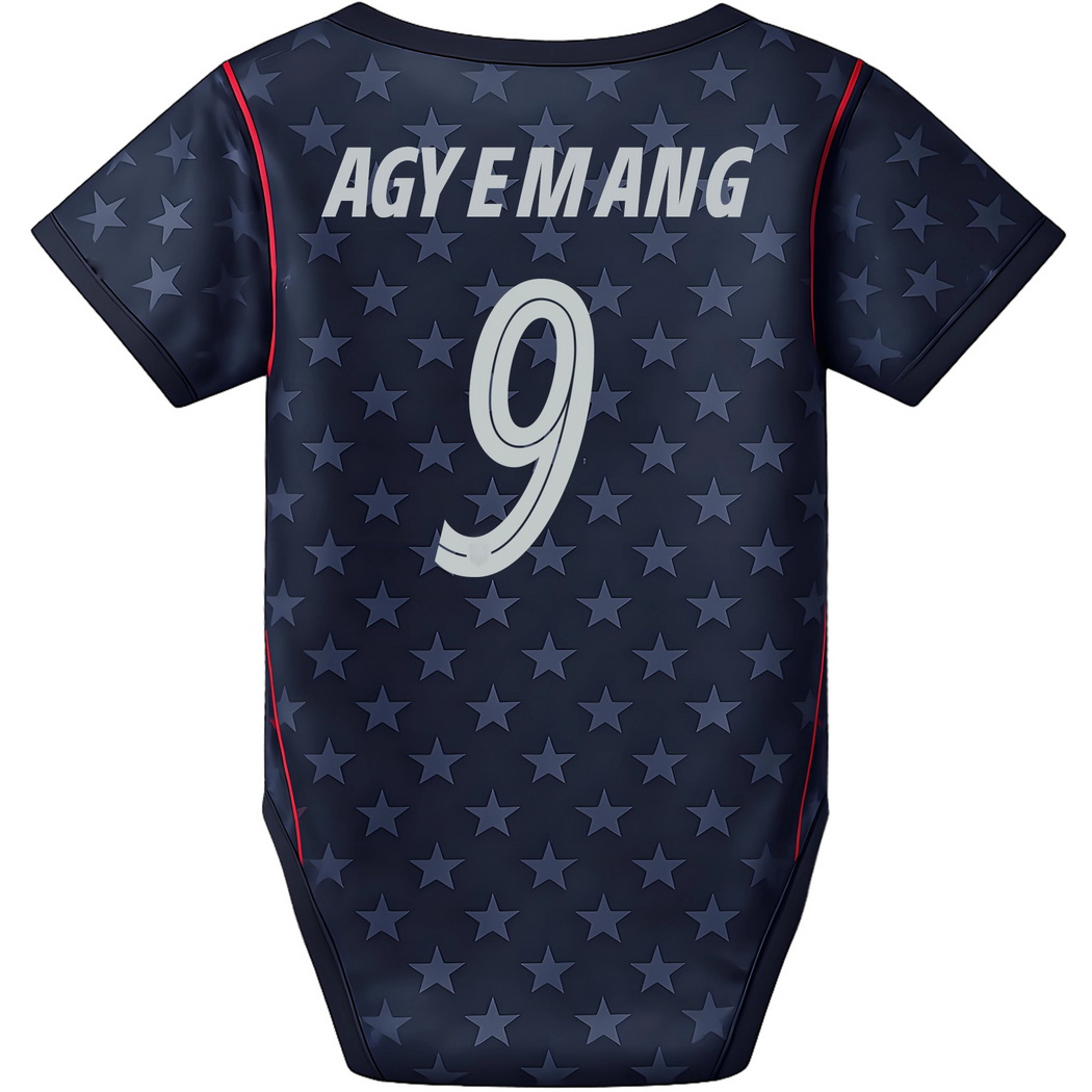 Patrick Agyemang Blue Baby Bodysuit 26/27 USA Soccer Jersey