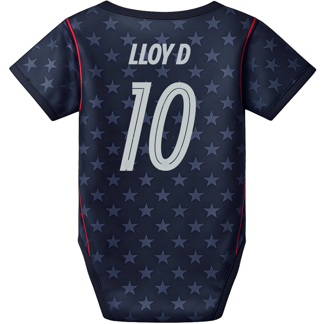 Carli Lloyd Blue Baby Bodysuit 26/27 USA Soccer Jersey