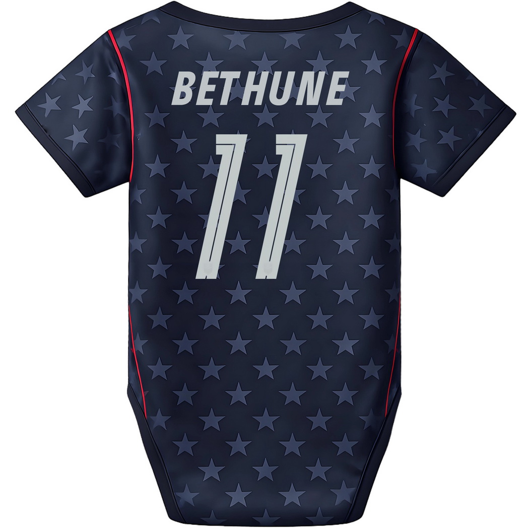 Croix Bethune Blue Baby Bodysuit 26/27 USA Soccer Jersey