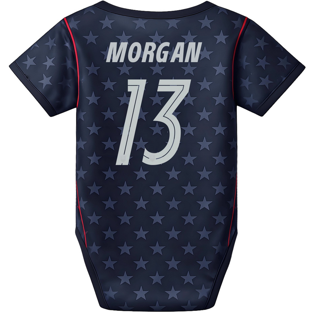 Alex Morgan Blue Baby Bodysuit 26/27 USA Soccer Jersey