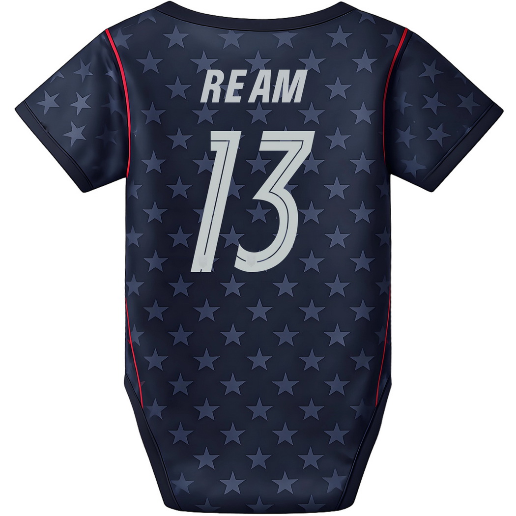 Tim Ream Blue Baby Bodysuit 26/27 USA Soccer Jersey