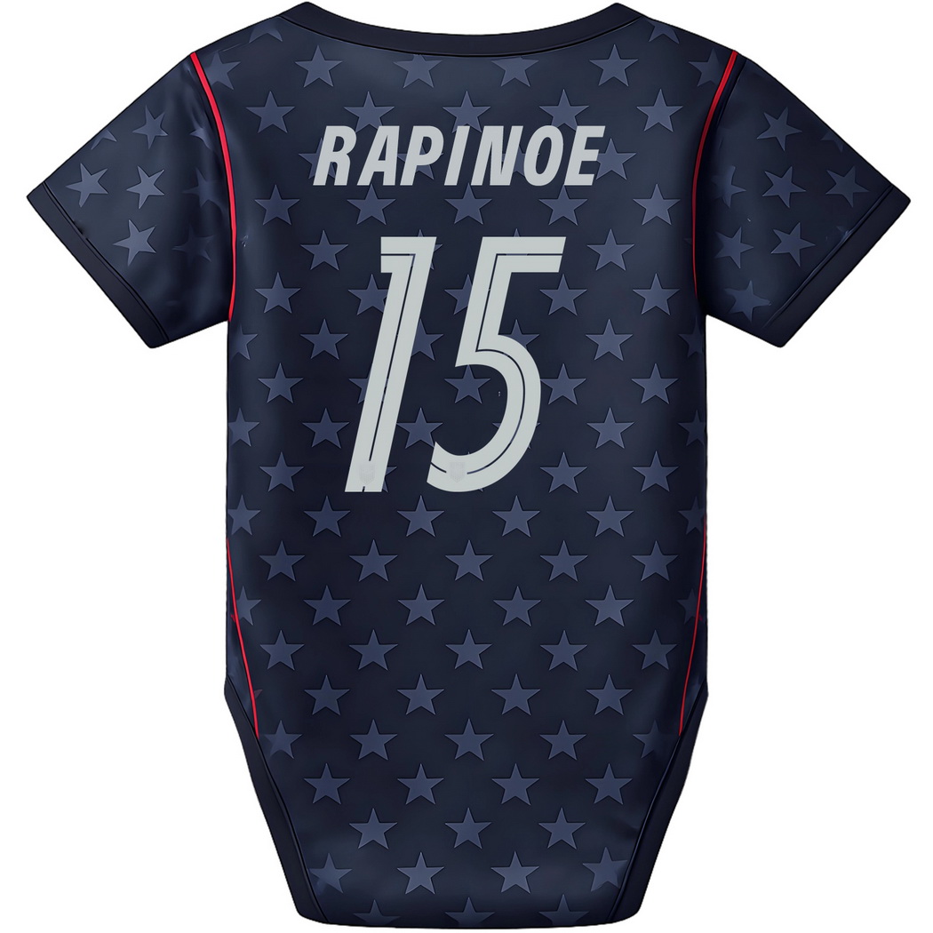 Megan Rapinoe Blue Baby Bodysuit 26/27 USA Soccer Jersey