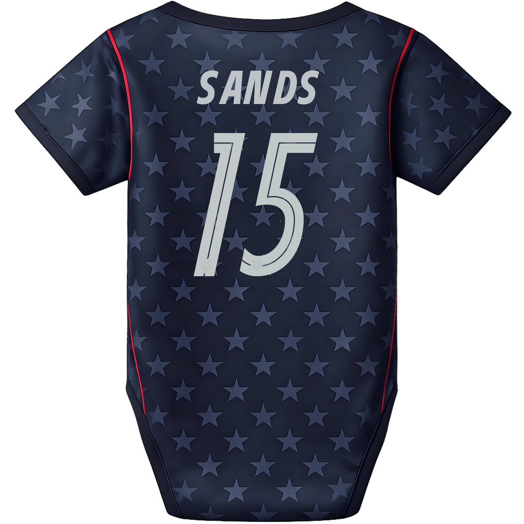 James Sands Blue Baby Bodysuit 26/27 USA Soccer Jersey
