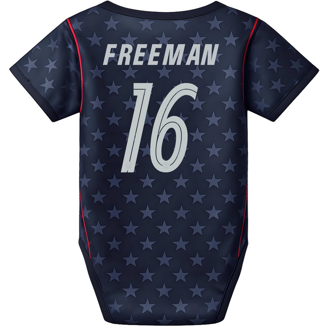 Alex Freeman Blue Baby Bodysuit 26/27 USA Soccer Jersey