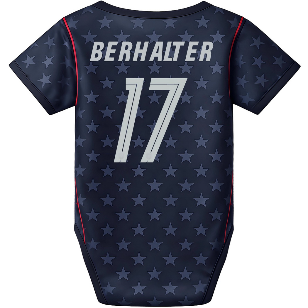 Sebastian Berhalter Blue Baby Bodysuit 26/27 USA Soccer Jersey
