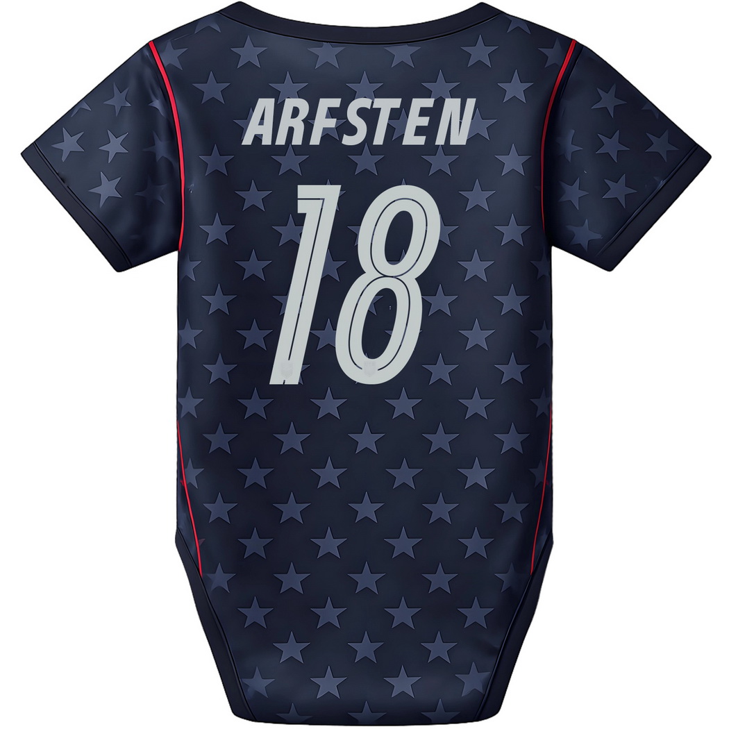 Max Arfsten Blue Baby Bodysuit 26/27 USA Soccer Jersey