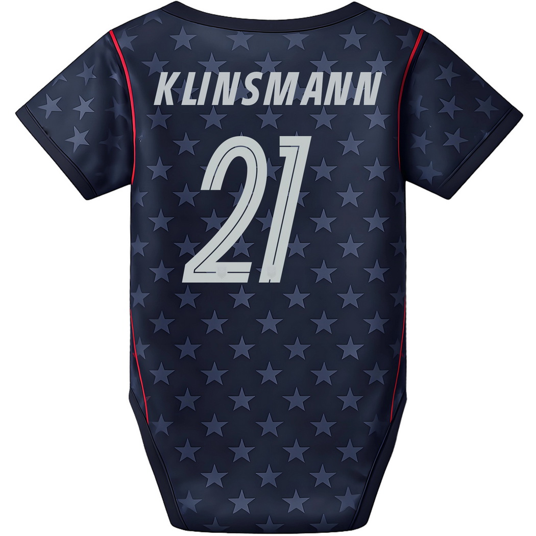 Jonathan Klinsmann Blue Baby Bodysuit 26/27 USA Soccer Jersey