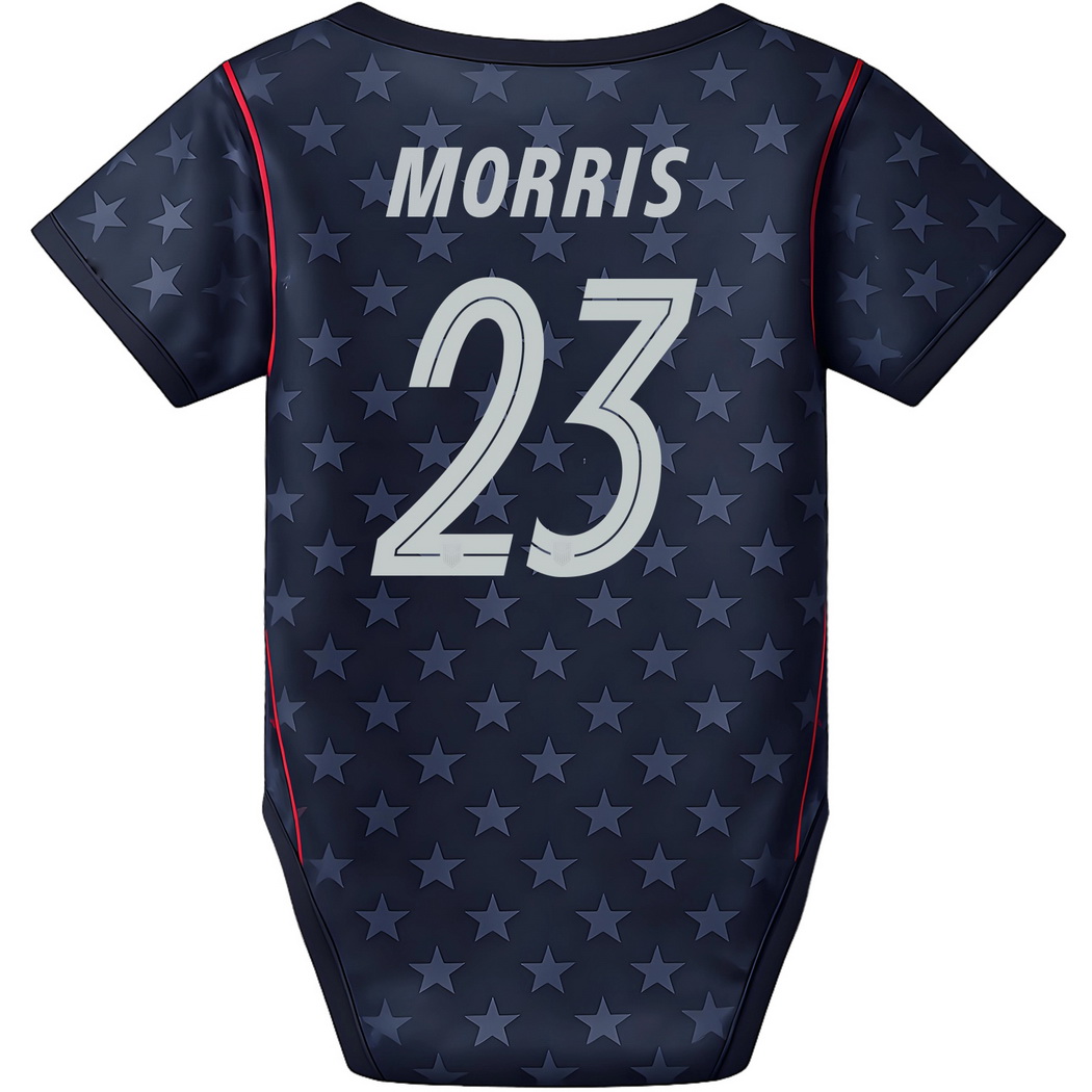 Aidan Morris Blue Baby Bodysuit 26/27 USA Soccer Jersey