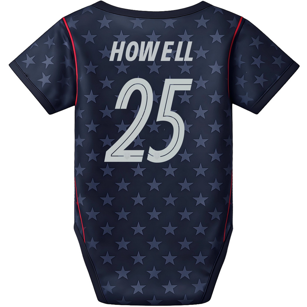 Jaelin Howell Blue Baby Bodysuit 26/27 USA Soccer Jersey