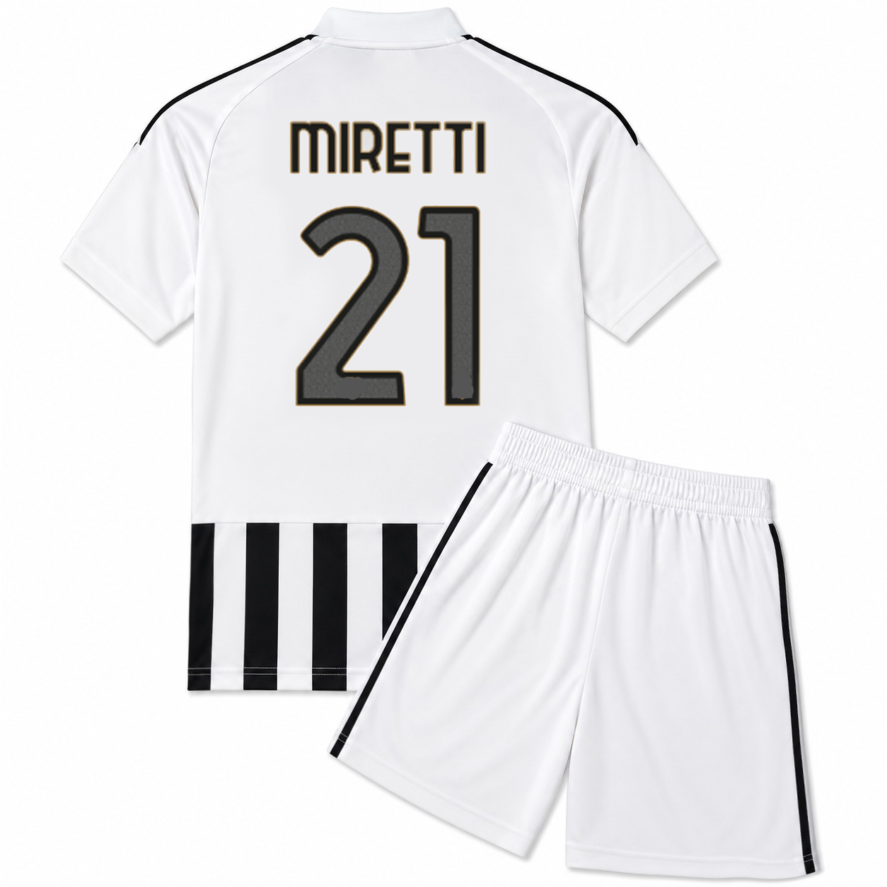 26/27 Fabio Miretti #21 Team Home Youth Soccer Jersey