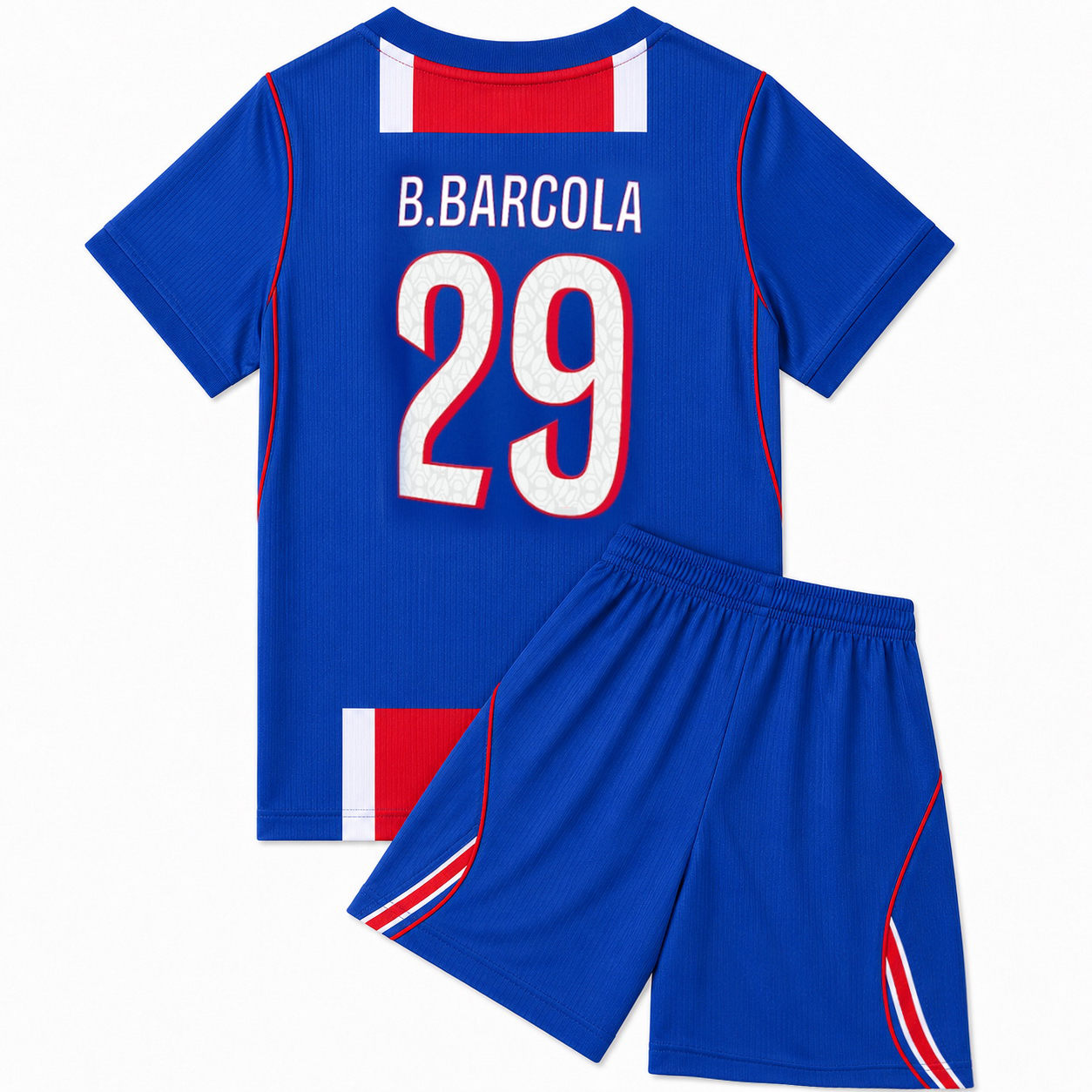 26/27 Bradley Barcola #29 Team Home Youth Soccer Jersey