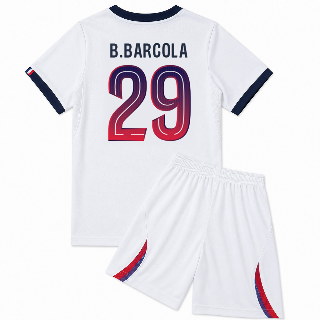 26/27 Bradley Barcola #29 Team Away Youth Soccer Jersey