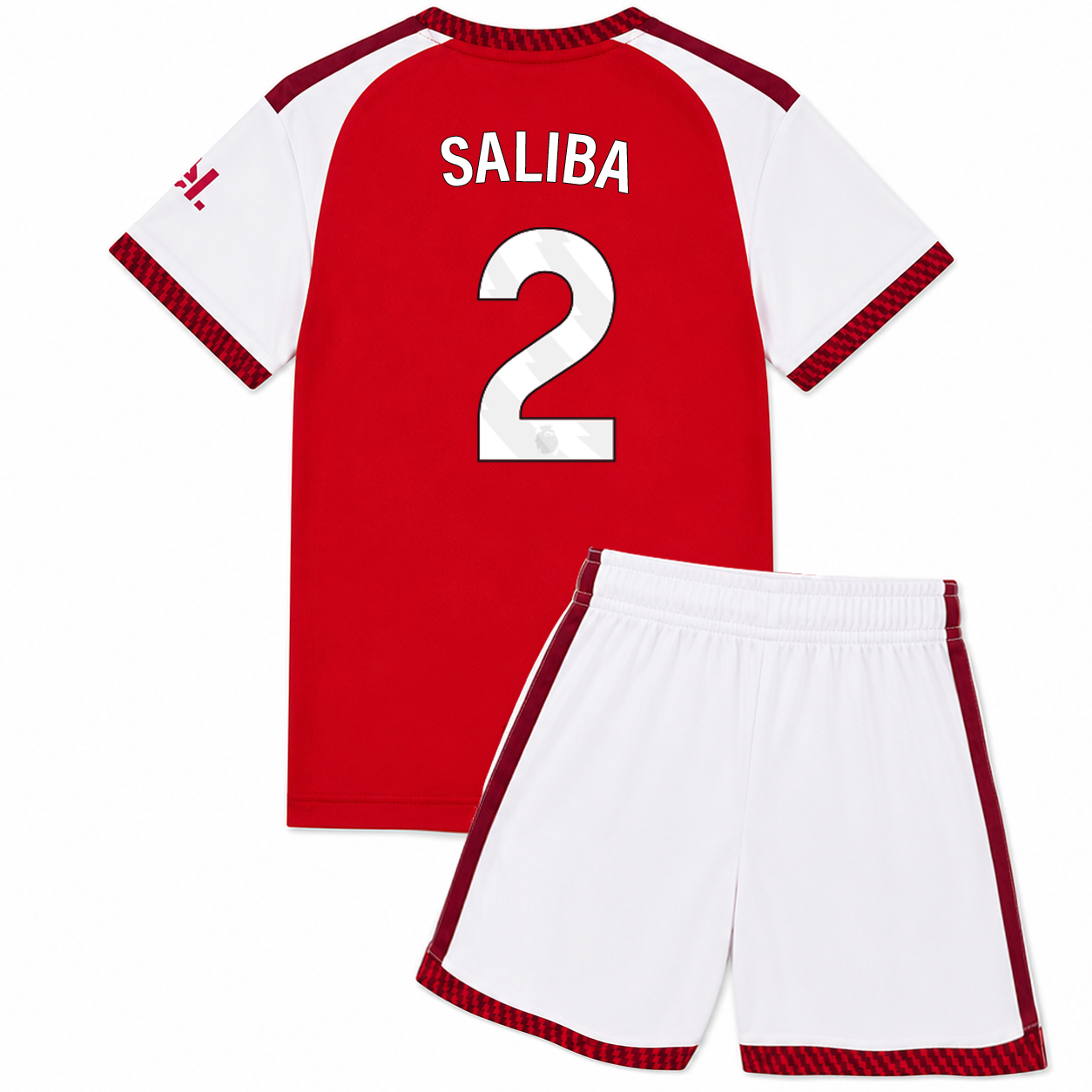 26/27 William Saliba #2 Team Home Youth Soccer Jersey