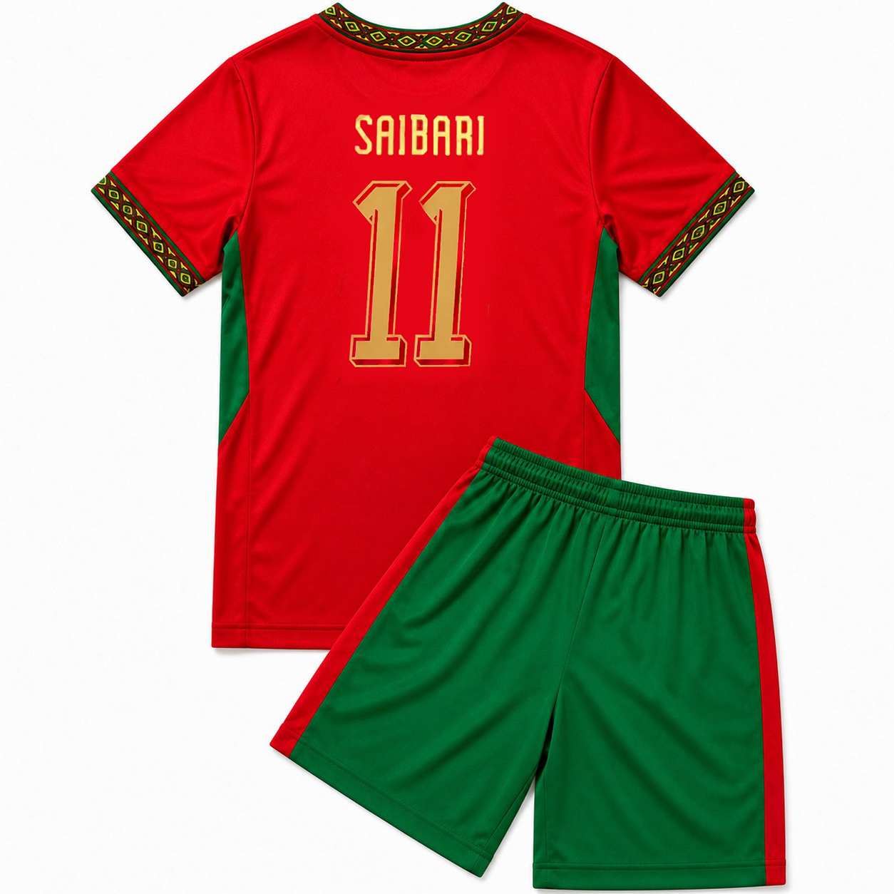 2026 Ismael Saibari #11 Morocco Home Youth Soccer Jersey