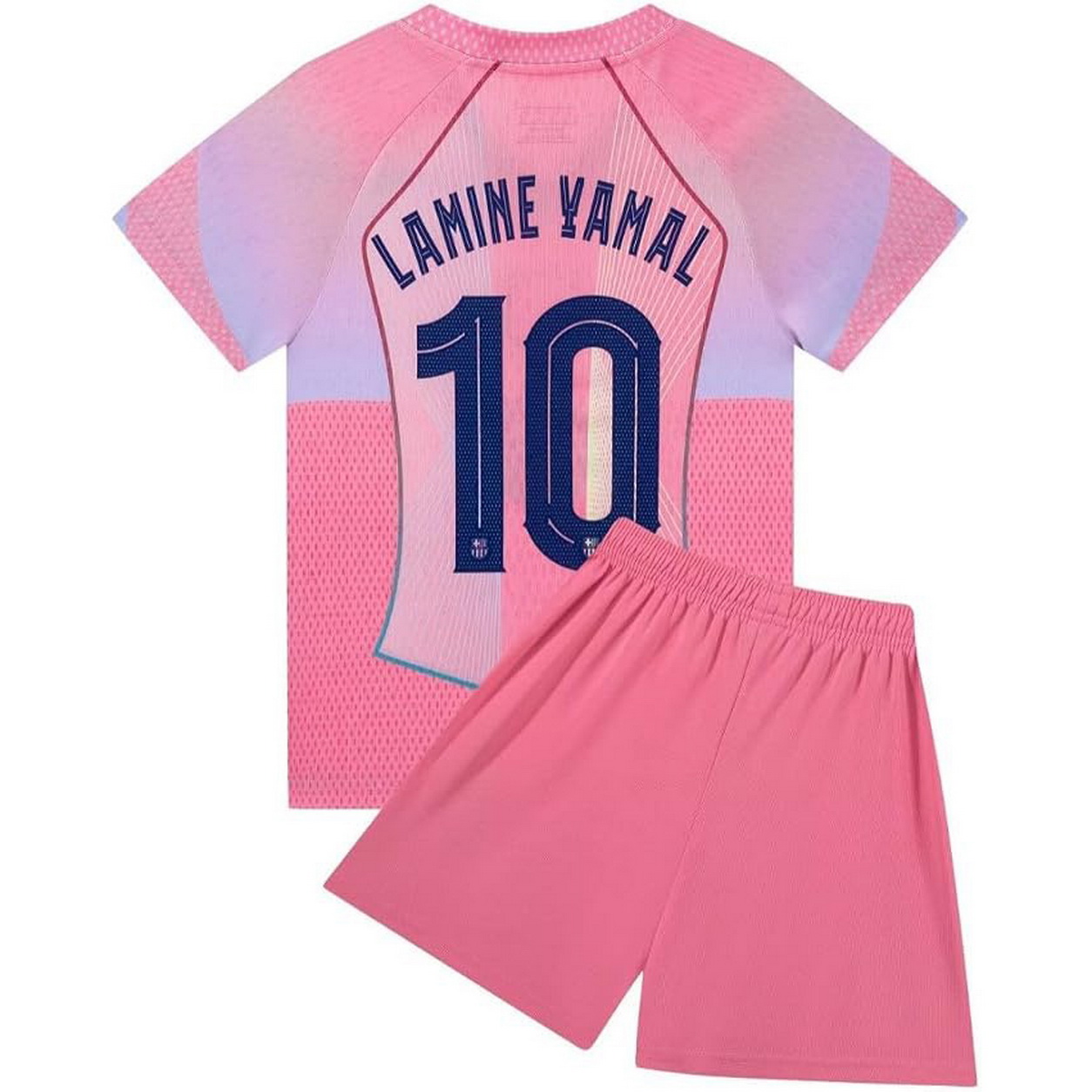 25/26 Lamine Yamal #10 Team Pink Youth Soccer Jersey