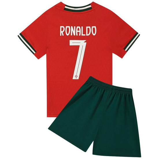 2025 Cristiano Ronaldo #7 Red Portugal Home Youth Soccer Shirt