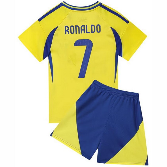 24/25 Cristiano Ronaldo #7 Yellow Team Home Youth Soccer Shirt