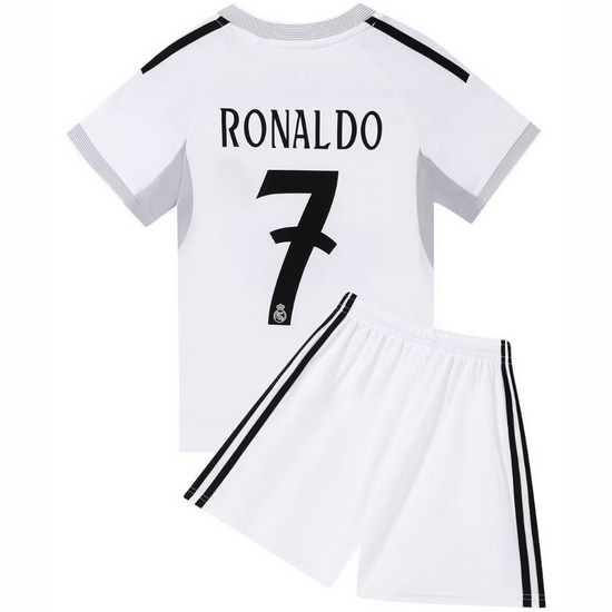 25/26 Cristiano Ronaldo #7 White Team Home Youth Soccer Shirt