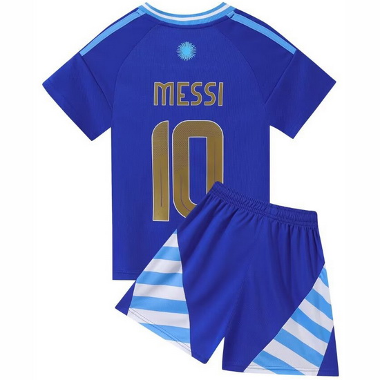 2024 Lionel Messi #10 Navy Argentina Away Youth Soccer Shirt