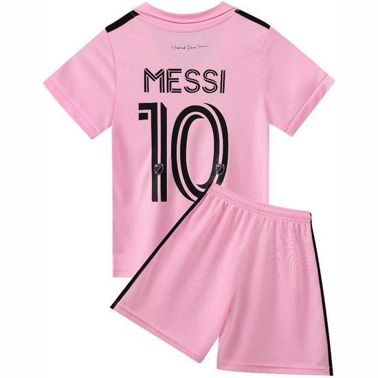 23/24 Lionel Messi #10 Pink Team Home Youth Soccer Shirt