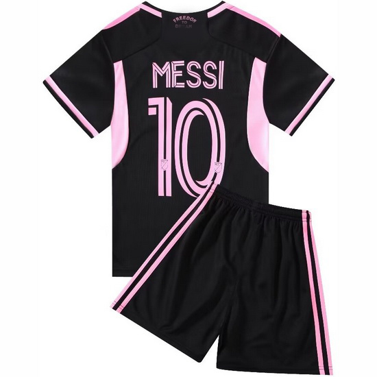 23/24 Lionel Messi #10 Black Team Away Youth Soccer Shirt
