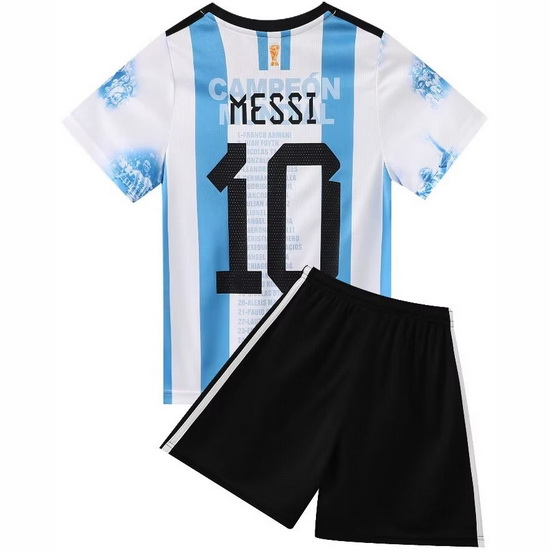 2024 Lionel Messi #10 White Argentina Champion Youth Soccer Shirt